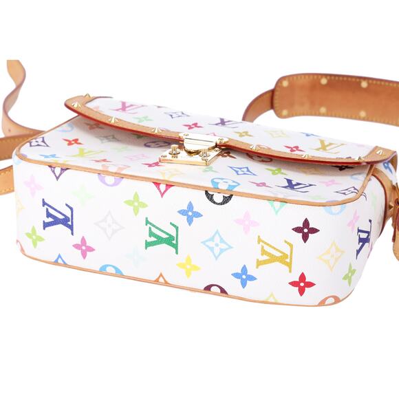 Louis Vuitton Takashi Murakami Monogram Multicolor Sologne White Crossbody - Picture 7 of 8